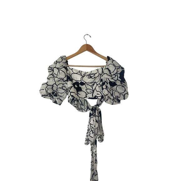 Ronny Kobo Zano Top in Floral Noir Print Size Small - Picture 3 of 5